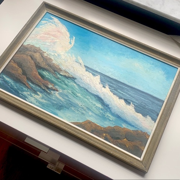 Other - Ocean Coastal Wave Original Oil Painting